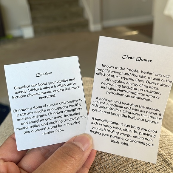 Clear Quartz & Cinnabar bracelet - Picture 2 of 4